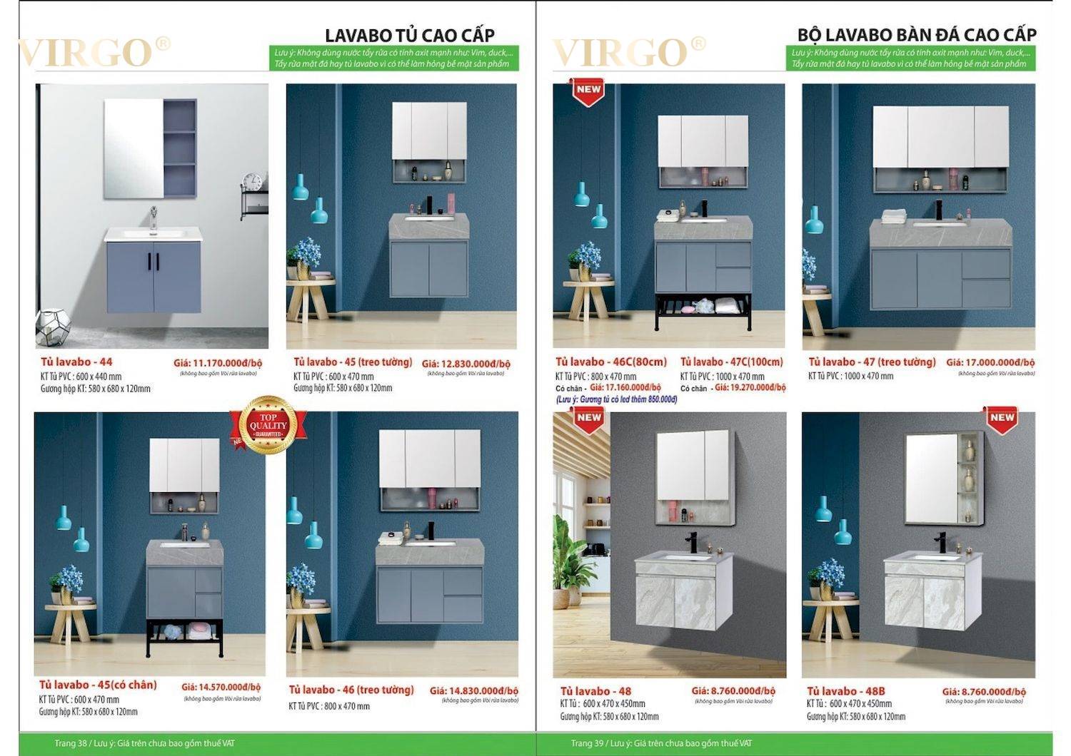 Catalogue và bảng giá Thiết bị vệ sinh VIRGO mới nhất /Page 20